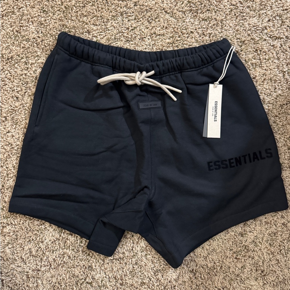 Essentials Jet Black Men's Athletic Shorts